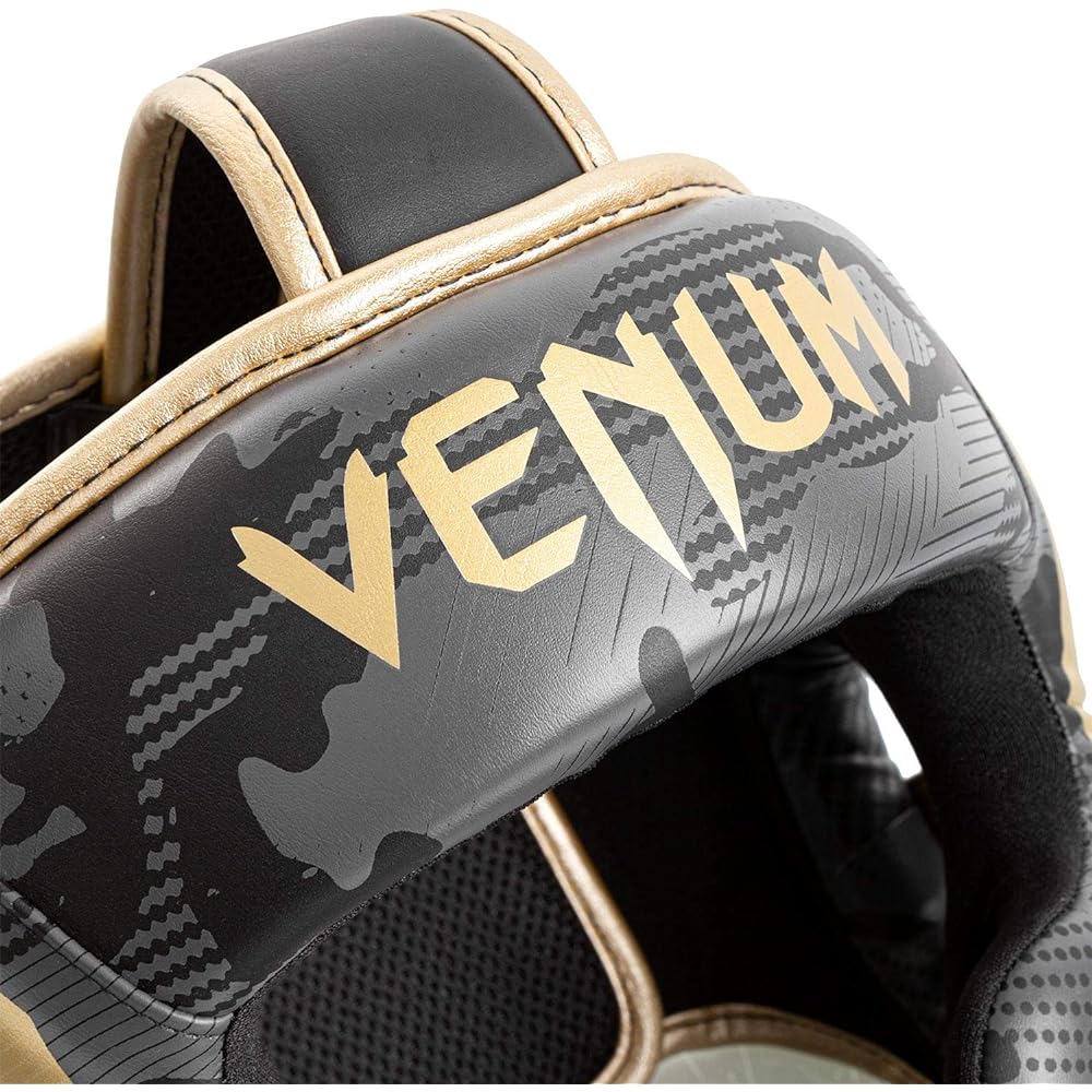 VENUM head guard Elite Headgear (dark camo x gold)