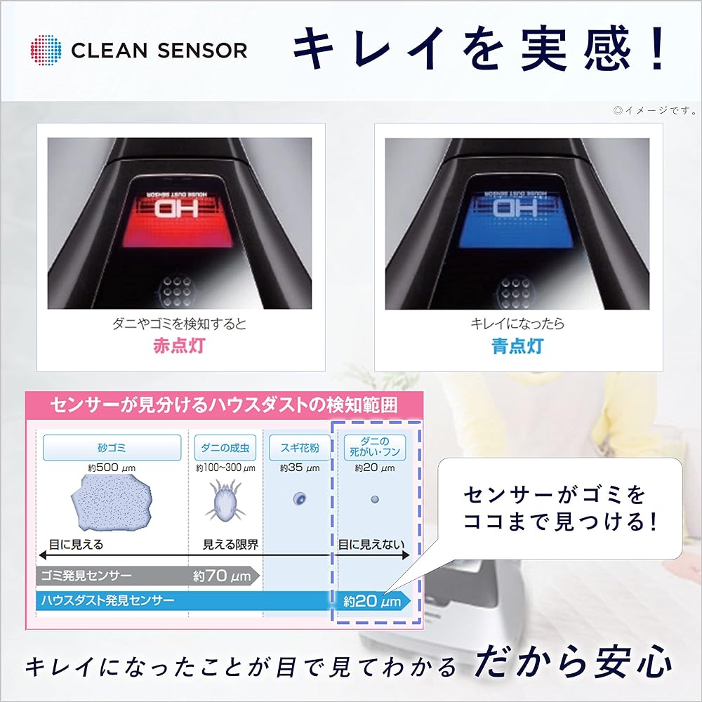 Panasonic Futon Cleaner Paper Pack Type House Dust Detection Sensor Equipped with Silver MC-DF500G-S
