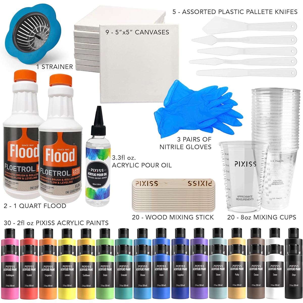 Acrylic Paint Pouring Bundle XL Pouring Bundle BDL-10116