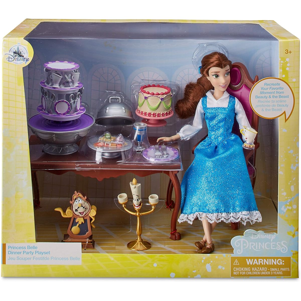 Disney Belle Classic Doll Dinner Party Play Set - Beauty and The Beast
