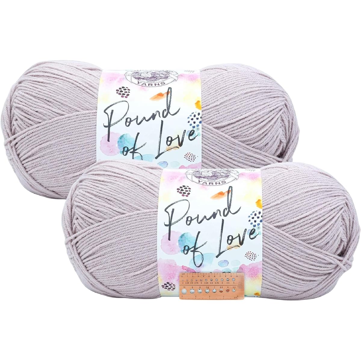 Lion Brand Yarn - Pound of Love - 2 Pack (Quartz)