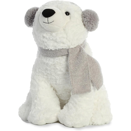 Aurora - Christmas Items - 13" Wish Bear Gray Earmuffs & Scarf