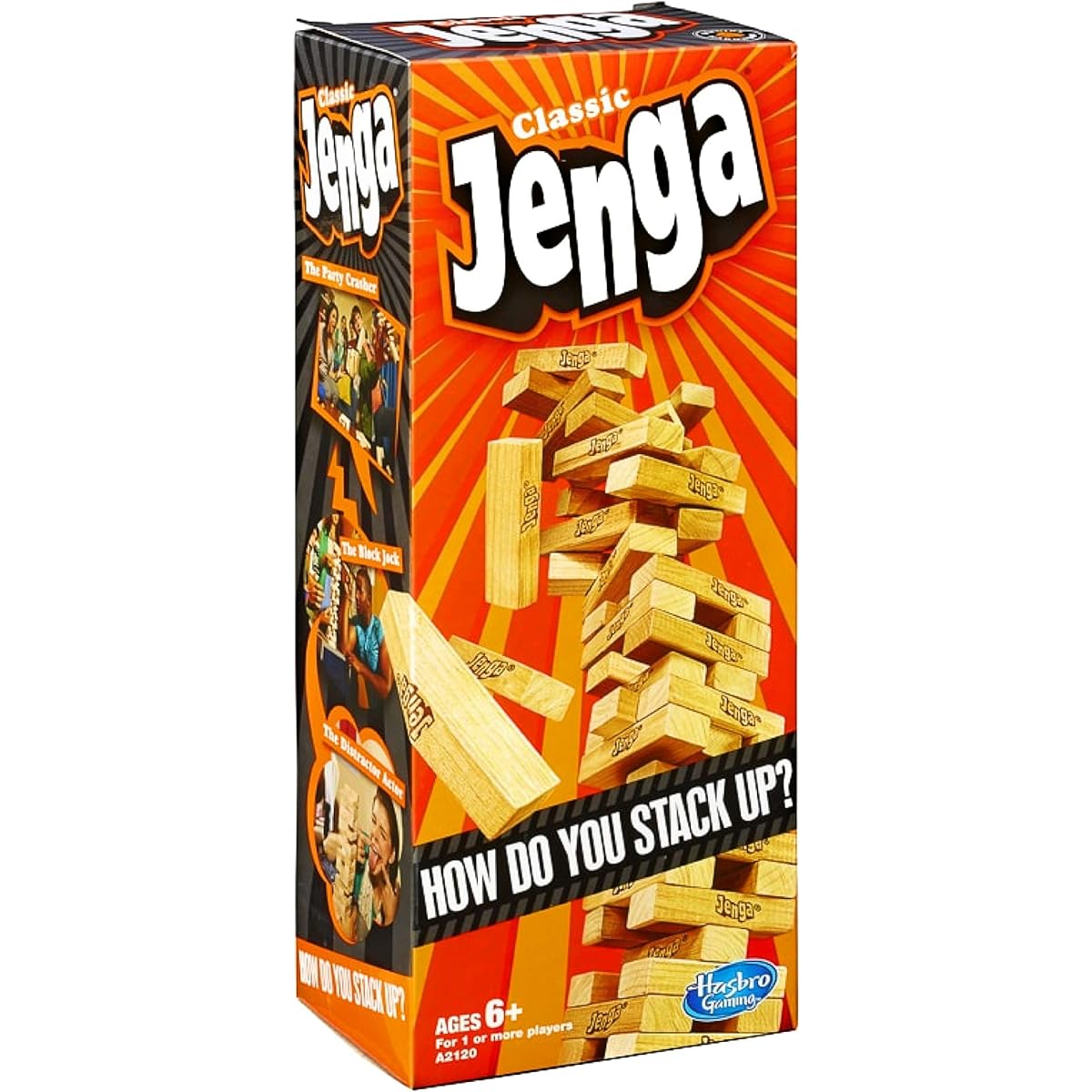 Hasbro Jenga Classic | Block Stacking Game for 1 or More Players