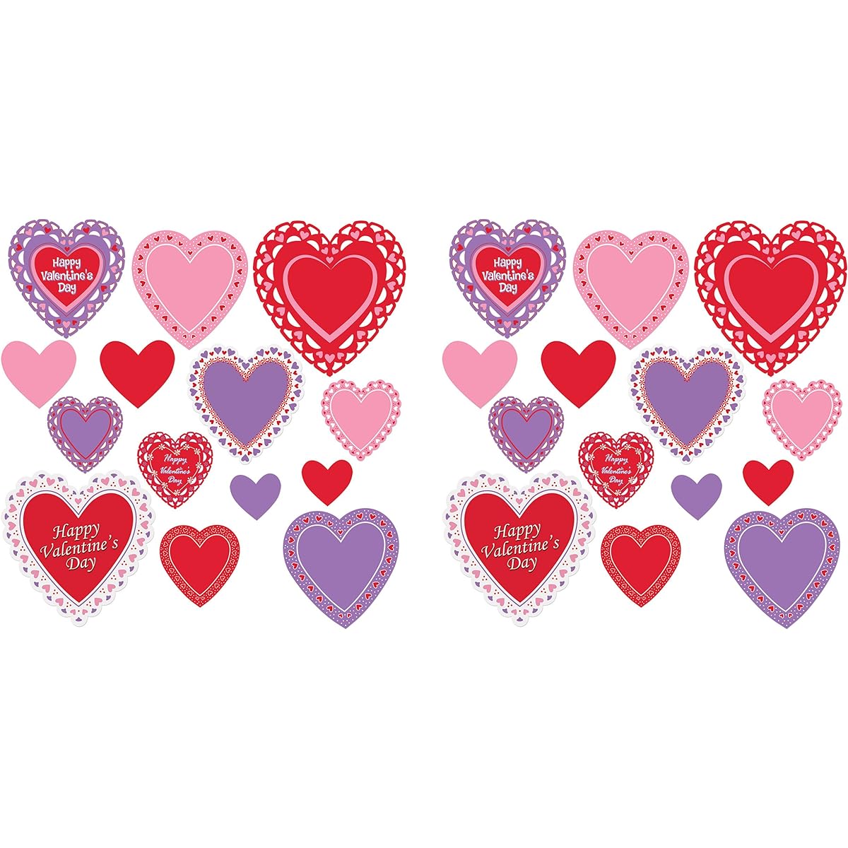 Beistle 70080 Valentine's Day Cutouts 28 Pieces 4"-12" Multicolor