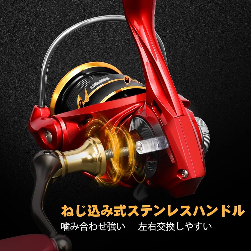 Spinning reel No. 3000 Lightweight Maximum drag force 8Kg Left and right interchangeable handles Can be used for embankment fishing, cast fishing, and lure fishing Versatile fishing reel Ideal for Sabiki, sea bass, and parent squid fishing Reel Suitable