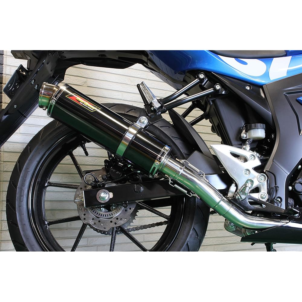 Realspeed Suzuki GSX-R125 (2BJ-DL33B) Bike Muffler Cougar Stainless Steel Black Color Muffler Gispeke 125 RSP-CGA-402