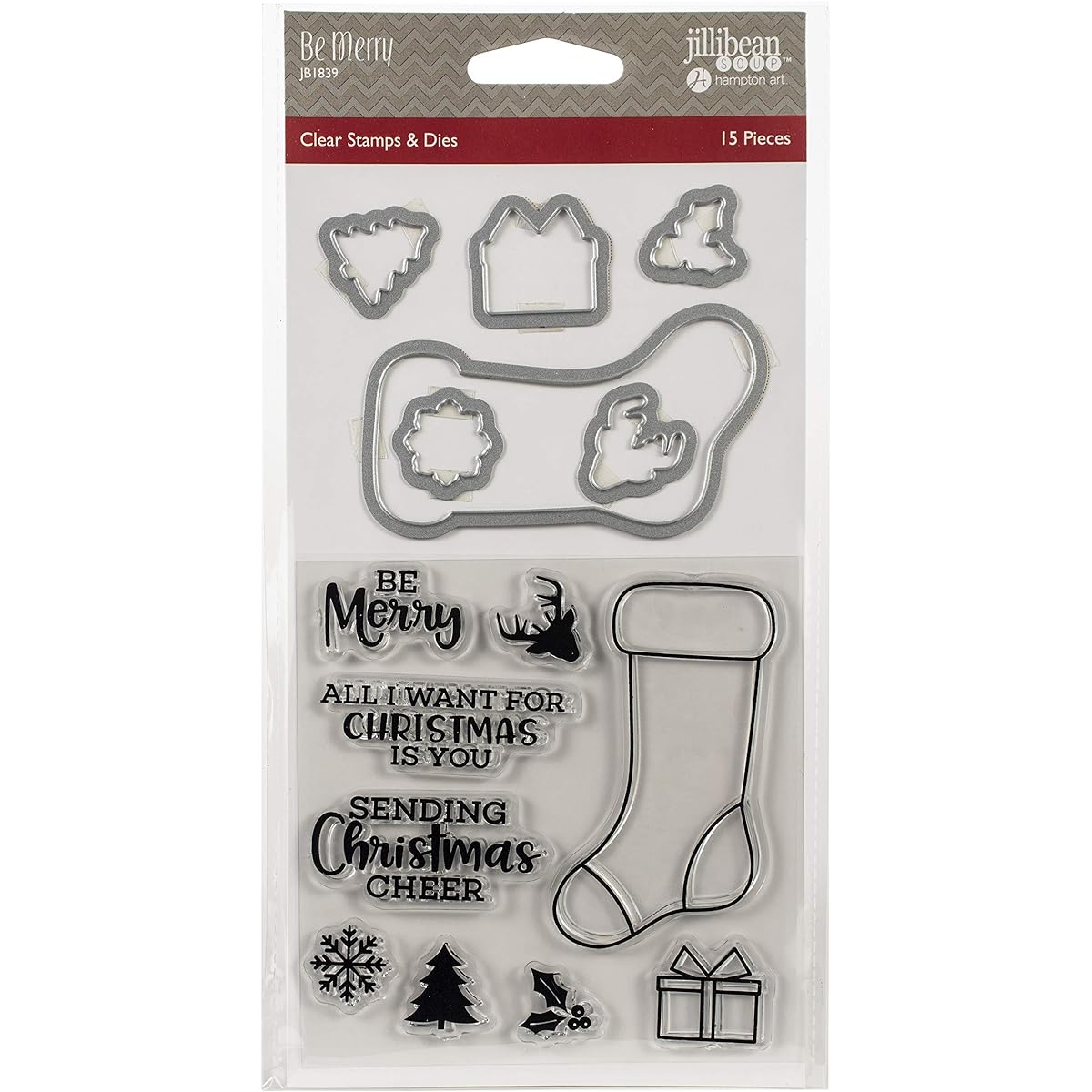 Jillibean Soup Shaker Shaker Clear Stamps/Dies - Be Merry