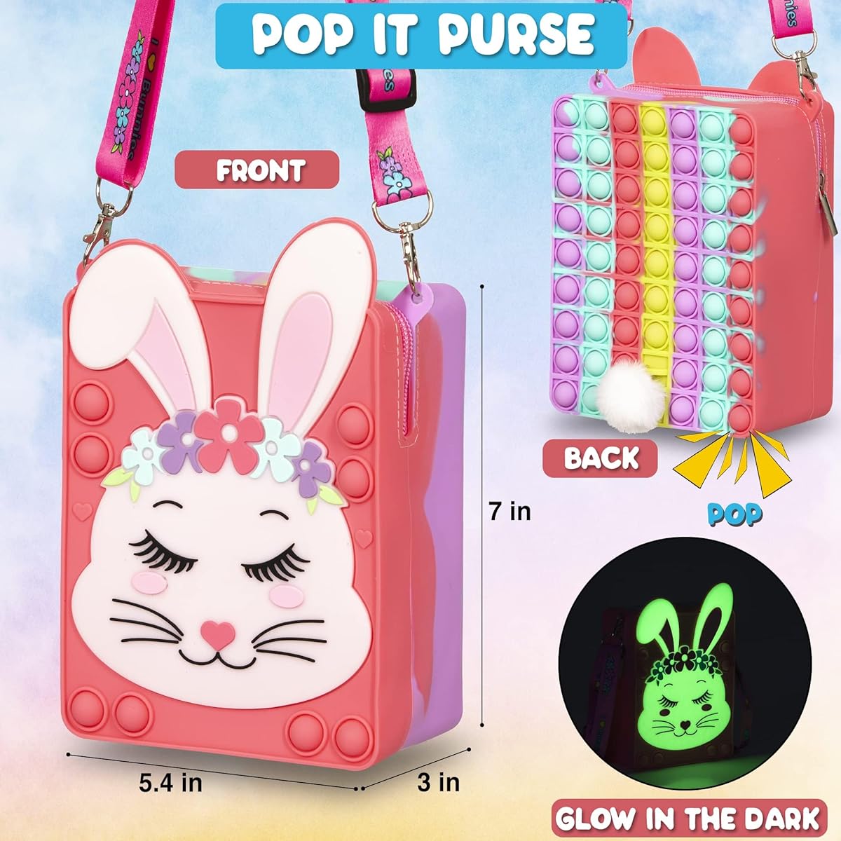 Fidget Poppit Purse (Rabbit Fidget Poppit Purse)