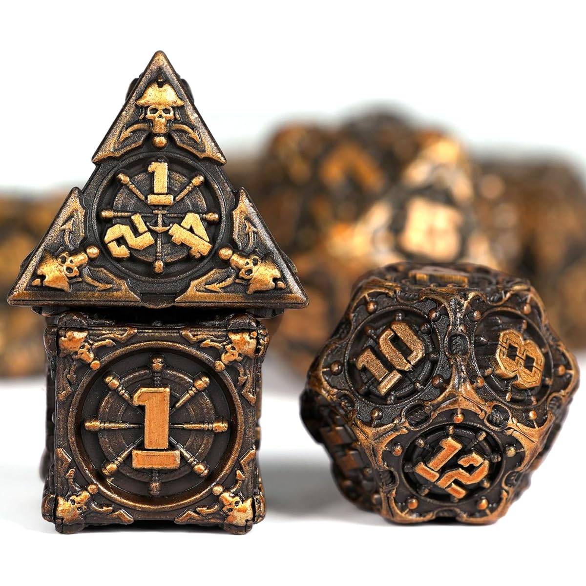 GU BEI TE DND Dice Set of 7 Polyhedron RPG DND Dice Role Playing Game Dungeons & Dragons Dice MTG Pathfinder D&D Dice Set Colorful