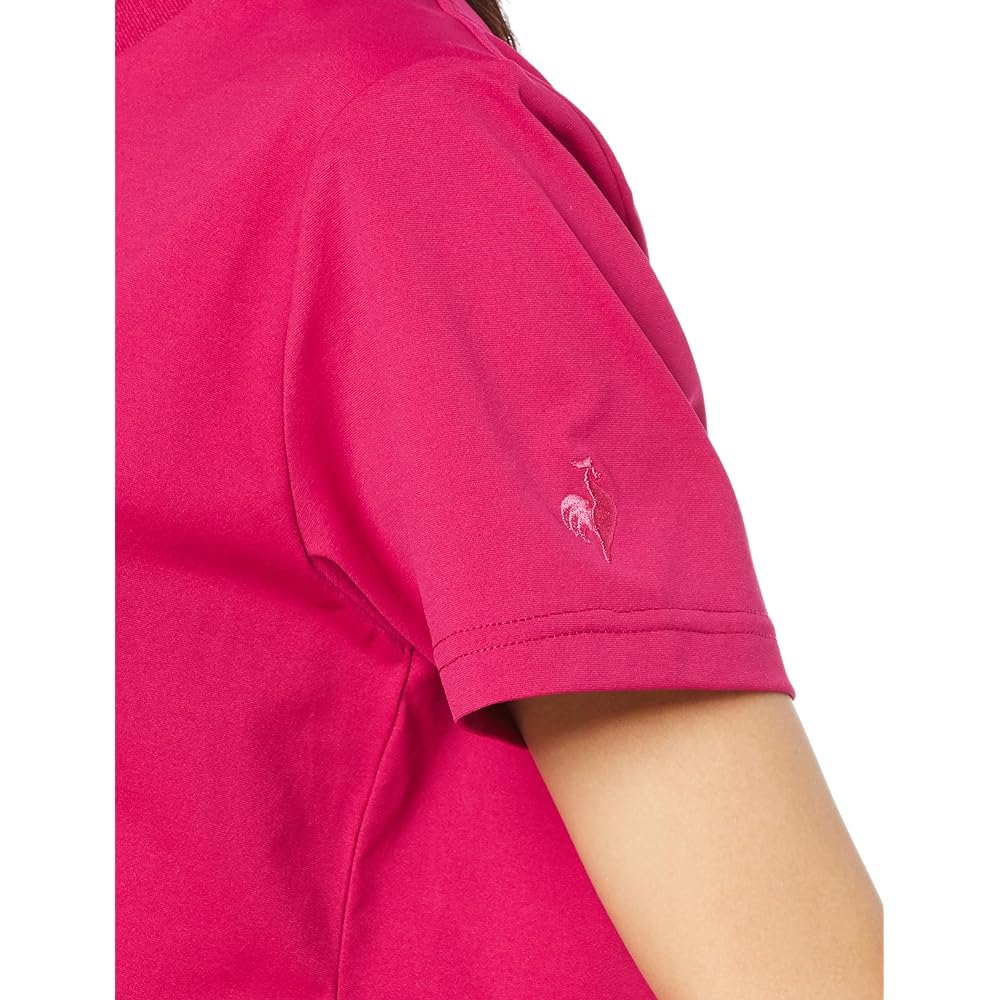 [Le Coq Sportif] T-Shirt Helanka Short Sleeve T-Shirt Sweat Absorbent Quick Drying UV CUT (UPF50+) Stretch Big Logo Eco Women's QMWWJA01