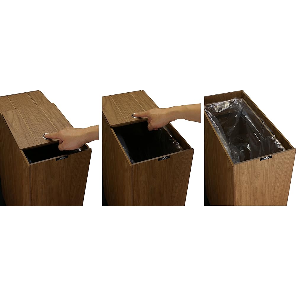 Tatsunosuke Hashimoto Crafts Dust Box "Basque Kitchen Pail 45L" Brown