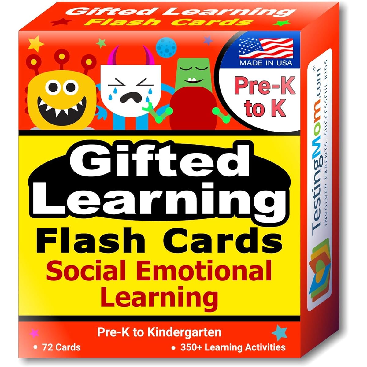 TestingMom.com Gift Learning Flash Cards - Social Emotional Learning (SEL) for Preschool and Kindergarten