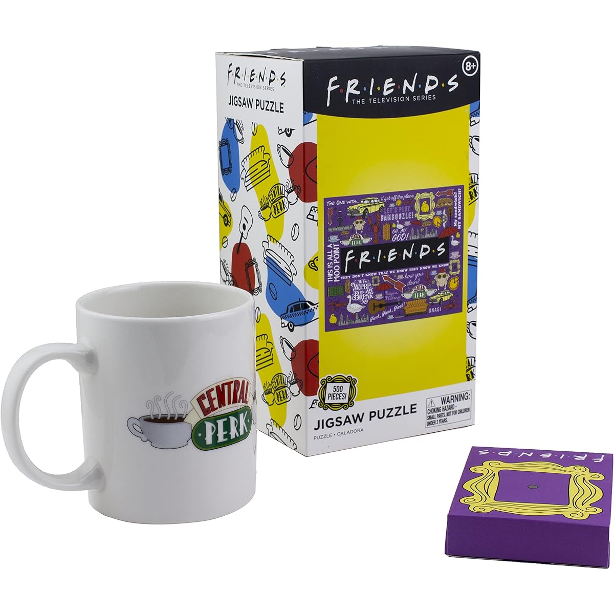 Friends TV Show Game and Mug Gift Set - Playing Cards, Jigsaw Puzzle, Mug