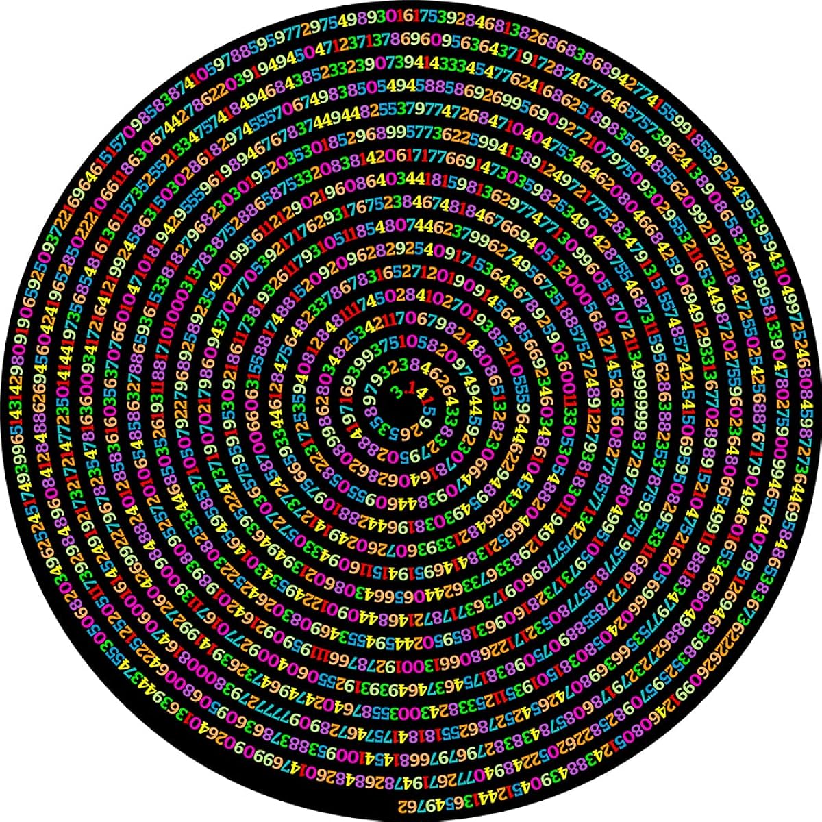 Bgraamiens Puzzles - Pi Day Puzzle Mysterious Pi Puzzle Hard Unique Round Number Puzzle for Adults (Rainbow Pi)