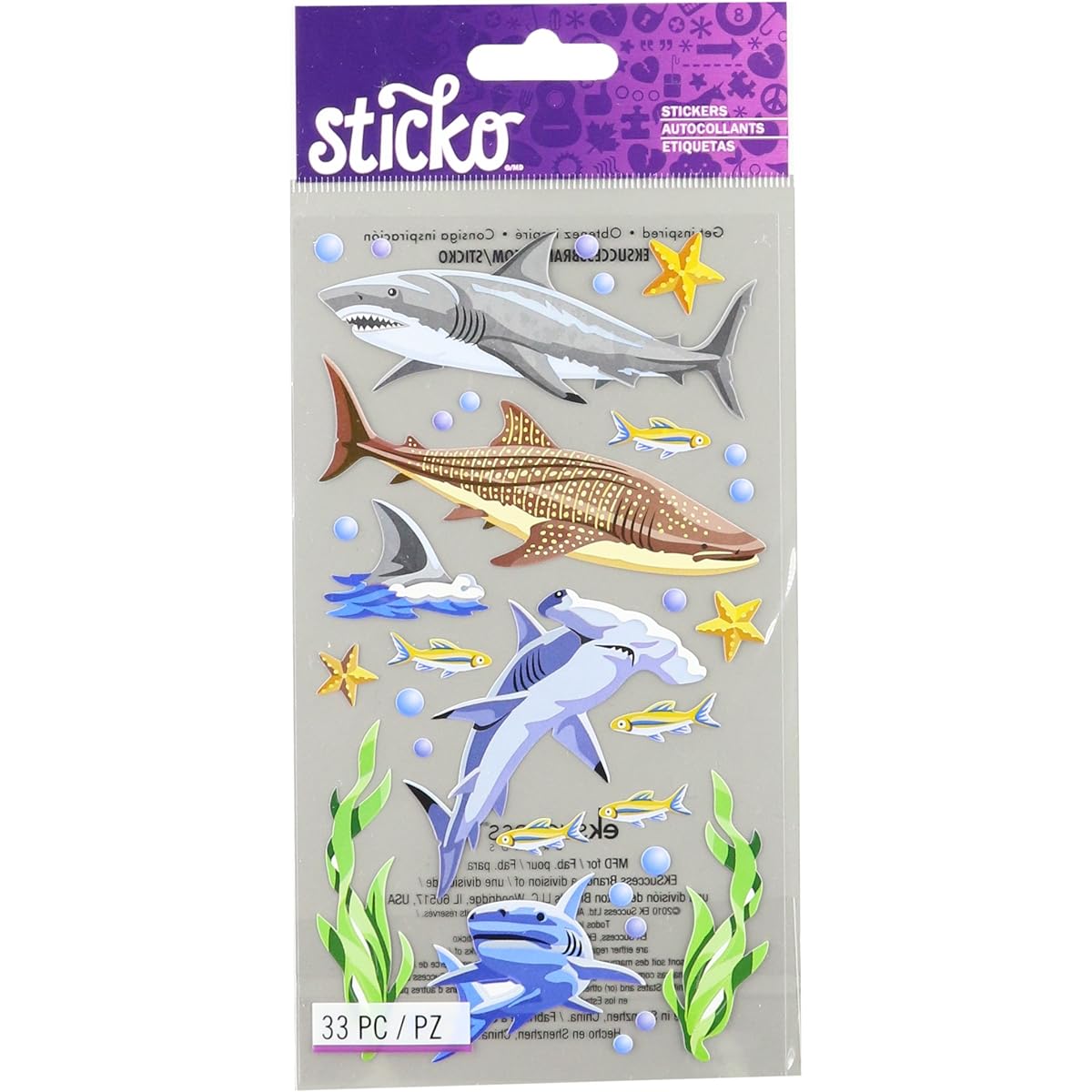 Sticko Themed - Sharks 52-00779 Sticker [Parallel Import]
