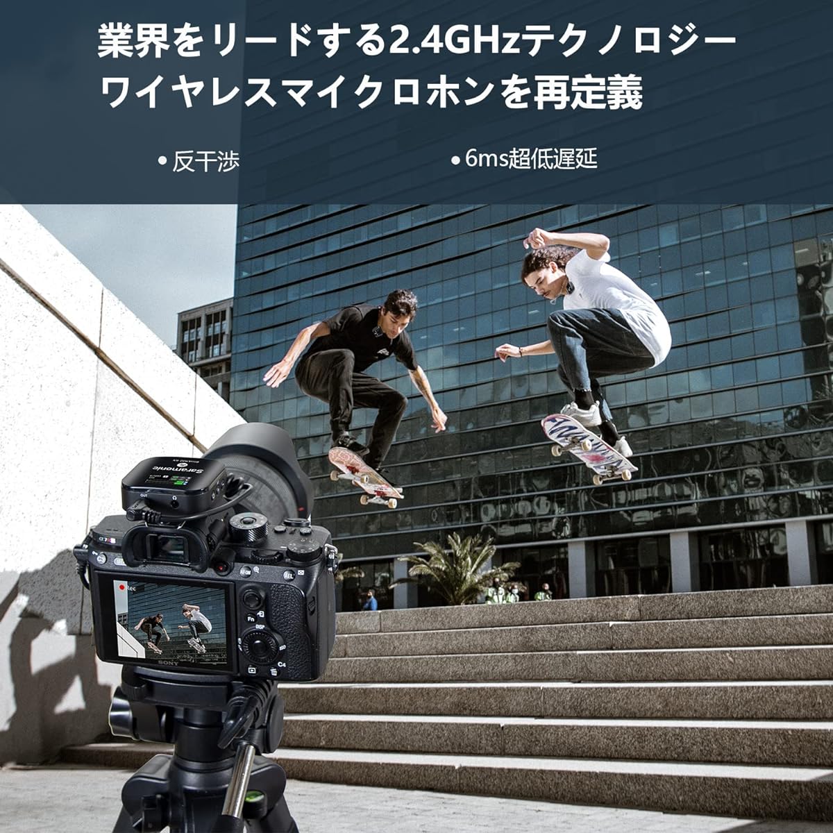Saramonic 2.4GHz Wireless Lapel Microphone System Ultra-Compact Wireless Lavalier Microphone System Dual Channel for DSLR Cameras, Smartphones, Tablets, Computers for Video Blogging, Mobile Journalism, Interviews