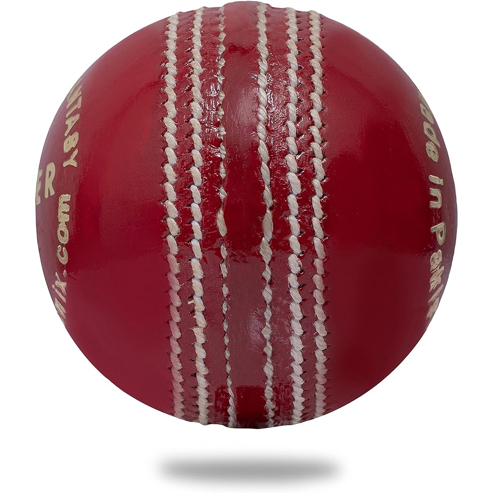 Cricnix Cricket Ball Gold Red Leather 142g (1-Pack/3-Pack/6-Pack) for Practice or Training