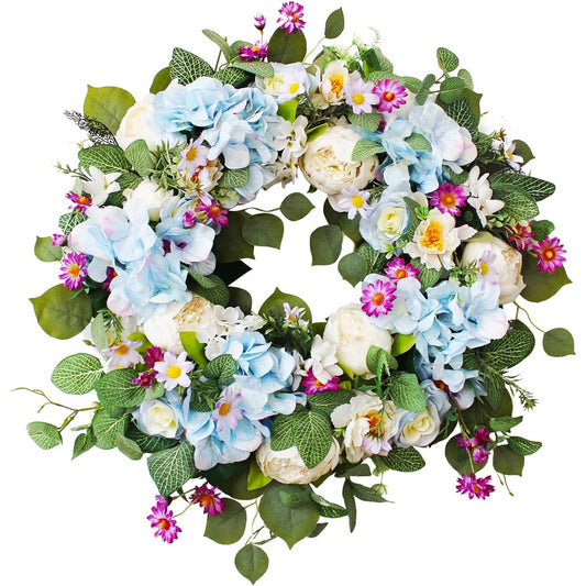 Spring wreath for front door 24 inch Euca release