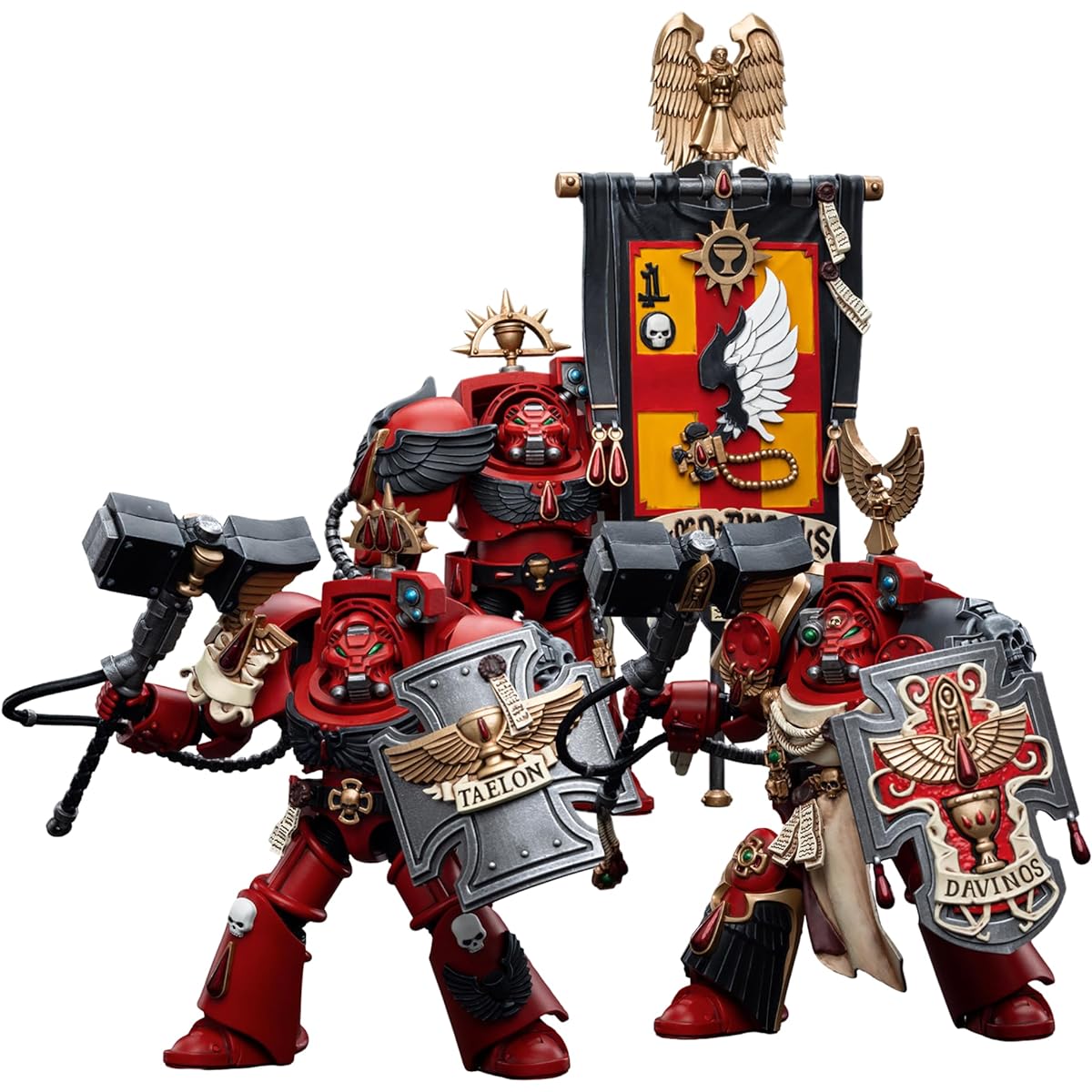 JoyToy 1/18 Warhammer 40,000 Action Figure Blood Angel Assault Terminator (Set of 3 Figures) (Davinos/Leonid/Teron) Collection Model