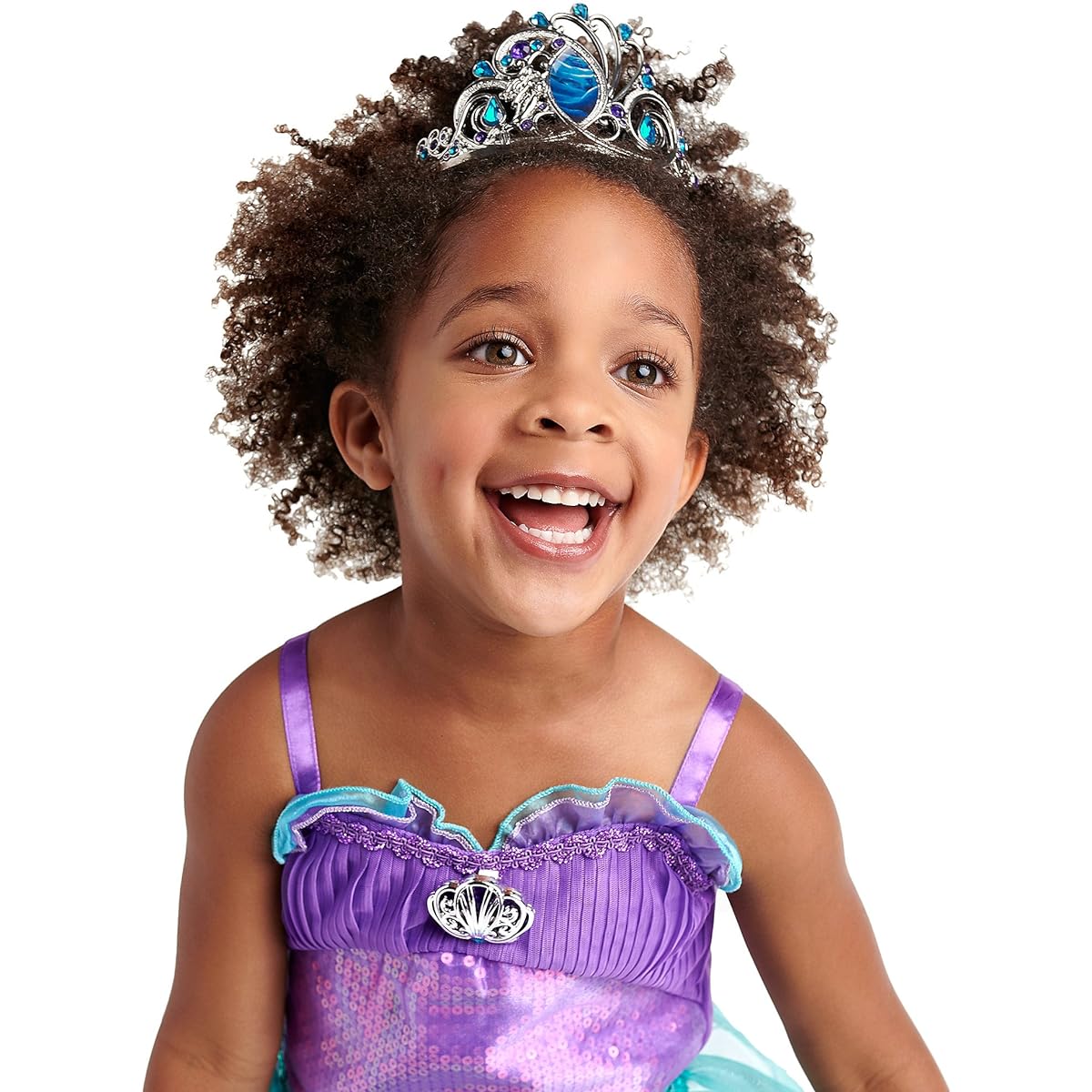 Disney Ariel Tiara for Kids - Little Mermaid Silver