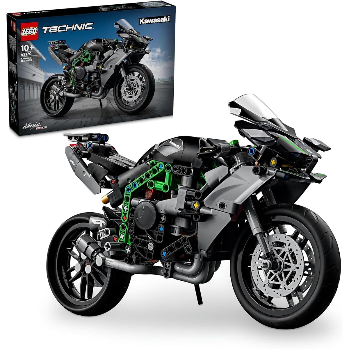 LEGO Technic Kawasaki Ninja H2R Bike Toy Present Blocks Boys Girls Children Age 9 10 11 12 Elementary School Students Bike Car 42170
