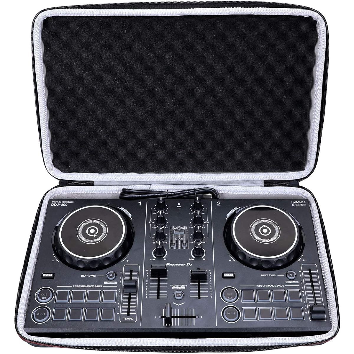 LTGEM EVA Hard DJ Controller Case for Hercules Inpulse 200/200 MK2 / Pioneer DJ DDJ-200 Smart/DDJ-WeGO4-K DJ Controllers Case Only!