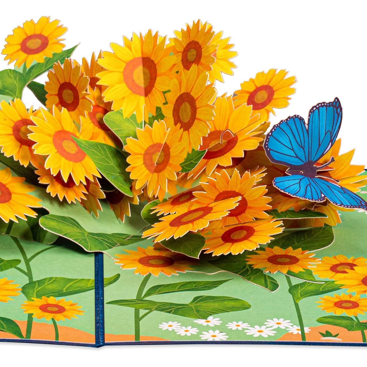 Pop of Art Mother's Day 3D Pop Up Card, Sunflowers, All Occasions, 5" x 7" Cover, Includes Envelope and Note Label