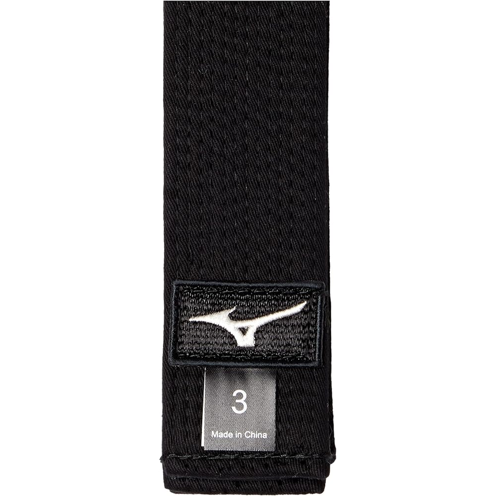 MIZUNO [With IJF official mark] Judo black belt (twill weave area/back missing) 22JV9A15