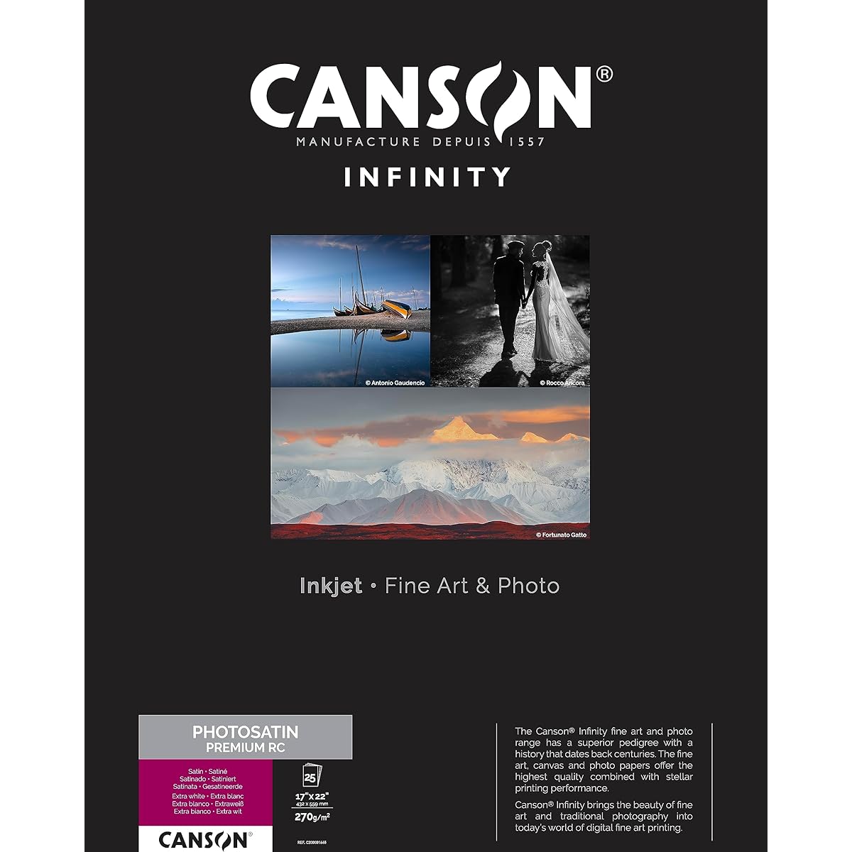 Canson Infinity Photo Satin Photo Paper Roll 270 Grams 24" x 100' Roll