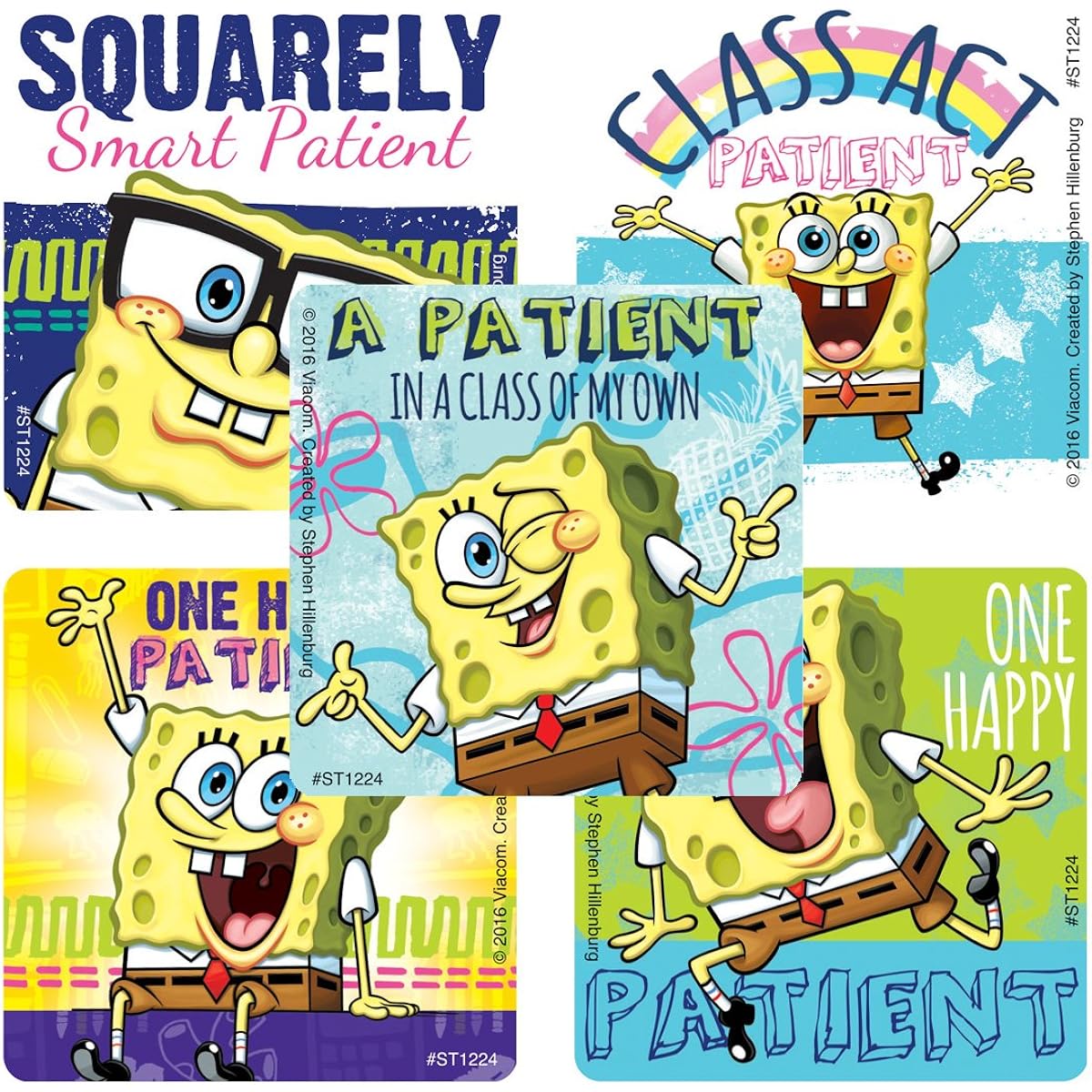 SmileMakers SpongeBob SquarePants Patient Stickers - Prize 100 per pack