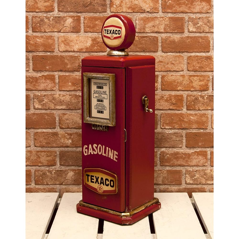 Akizuki Boeki TEXACO W19×D16.5×H53.5cm Gas Pump Multi Cabinet 203MS3236S