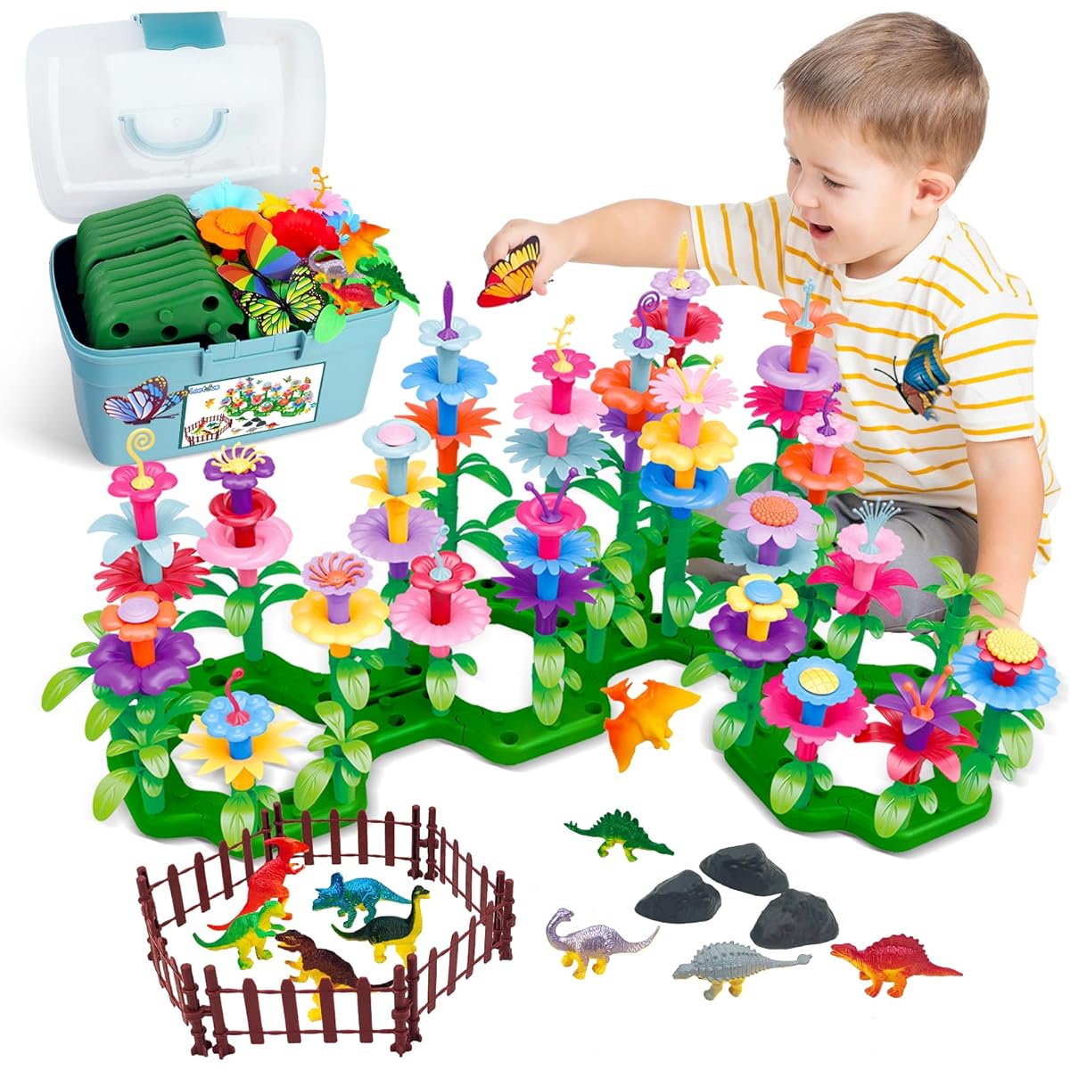 Leetous Flower Garden Building Stacking Puzzle Game & Activity
