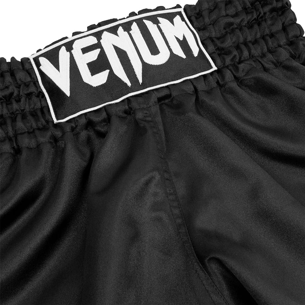 VENUM Muay Thai Trunks MUAY THAI SHORTS CLASSIC (Black x White) //Kick Pants Boxing Trunks Sportswear Martial Arts