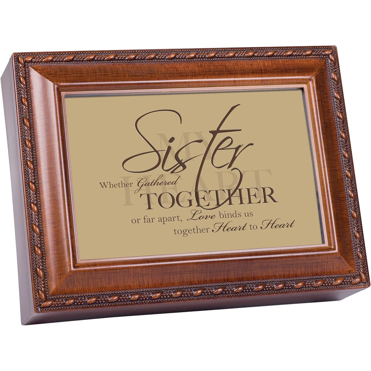 Sister Woodgrain Cottage Garden Traditional Music Box Plays Light Up My Life