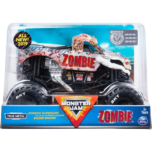 Monster Jam, Official Zombie Monster Truck, Collectible Die Cast Vehicle, 1:24 Scale, Kids Toy, for Boys and Girls Ages 3+