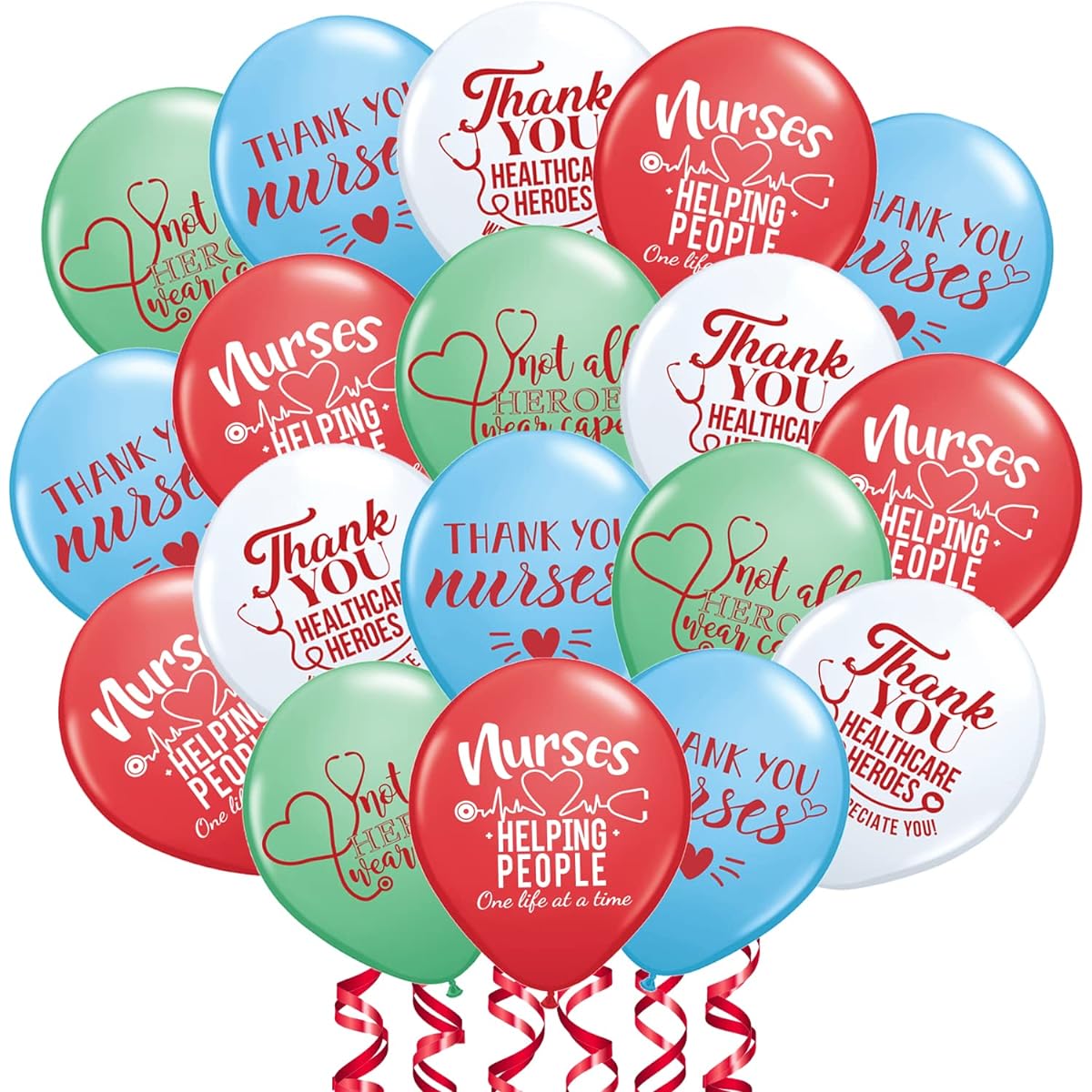 Nurse Appreciation Week Balloons Party Decorations - Thank You Nurses Medical Doctor Nursing Party Balloons International Nurses Week Party Decorations