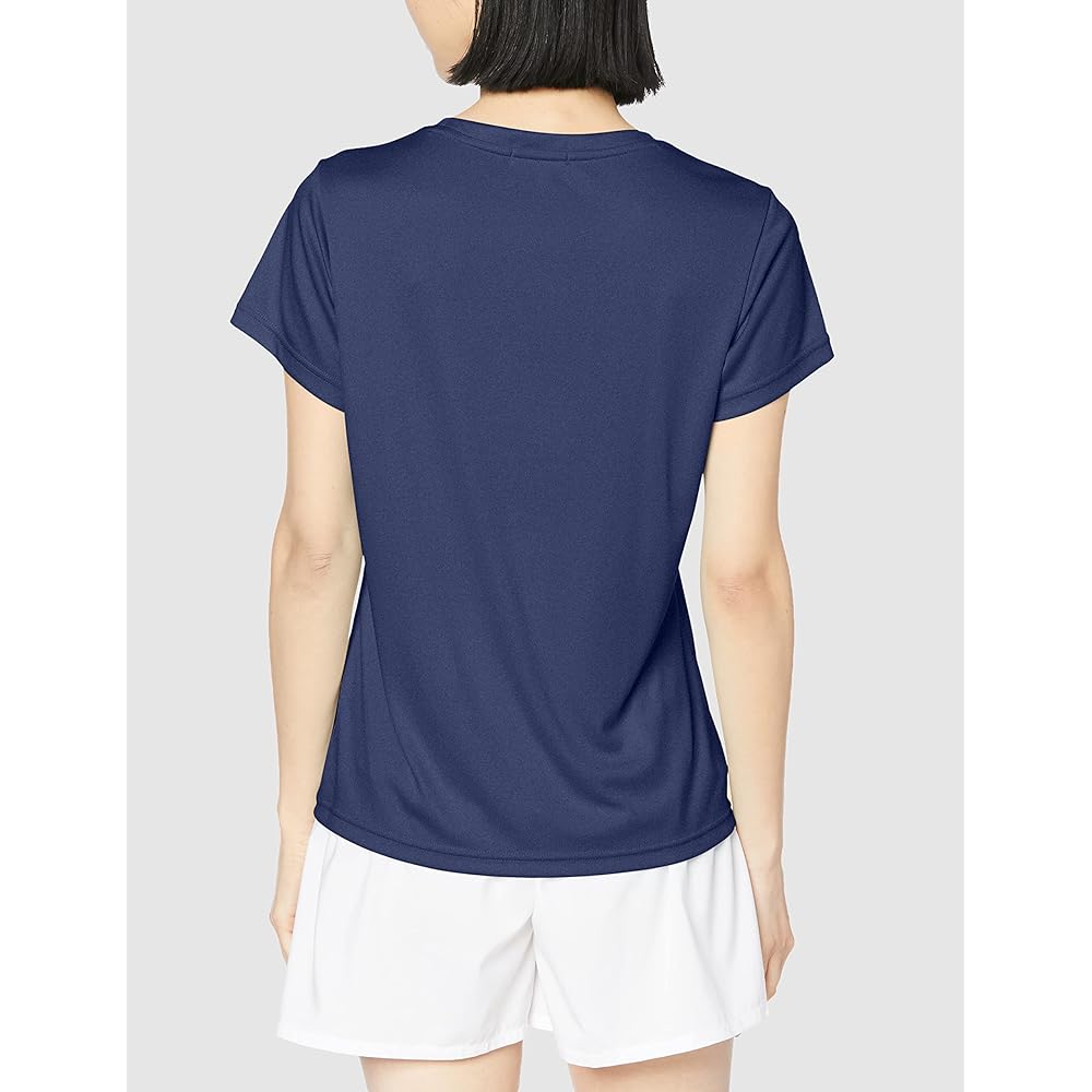 [Le Coq Sportif] Short Sleeve Shirt, T-Shirt, Heathered, Tennis Practice Print, Sweat Absorbent, Quick Drying, UV Protection (UPF50+), Women's