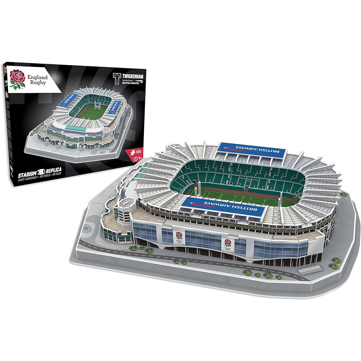 Pro Lion Twickenham Stadium 3D Jigsaw Puzzle - 105 Pieces | Home of England Rugby | England Rugby Puzzle Gifts for Ages 8+ | Games for Creative Fans