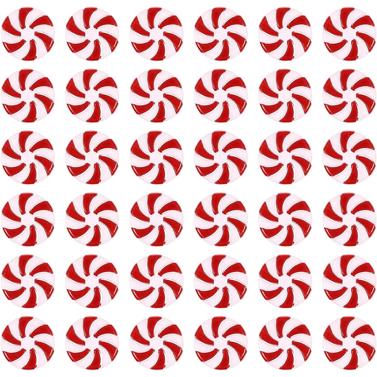 Saitec Christmas Garland Candy Swirl Garland Ornaments Red and White Candy Plastic Tree Candy Decoration Crystal Wire Christmas Home Party Christmas Decoration