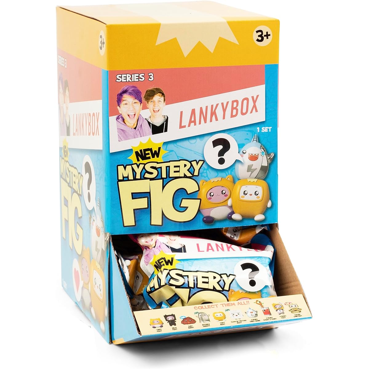 LankyBox Mini Mystery Figures - Party Pack of 24 - Series 3 Collectible Mini Figures Glow in the Dark Edition Officially Licensed Product