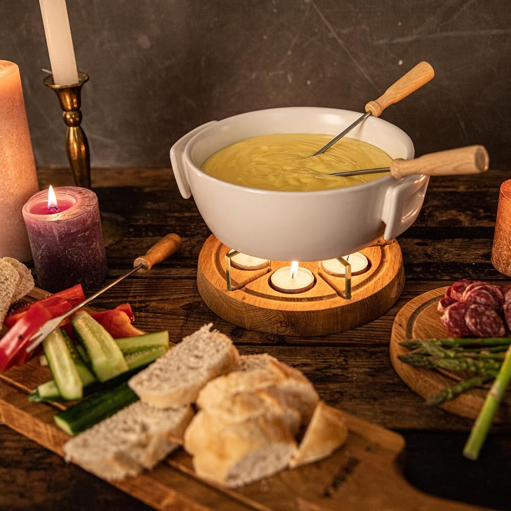 BOSKA Candlelight Cheese Fondue Set for 4 People Twinkle 340031