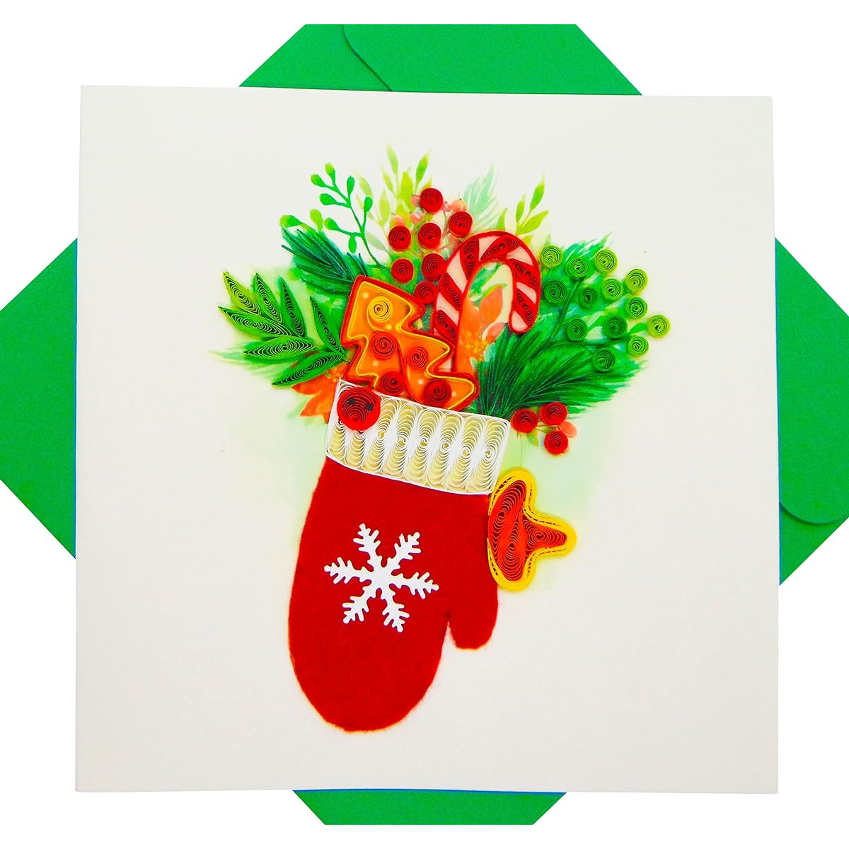 GREENHANDSHAKE Christmas Killing Cards 3D Collection - Unique Special Handmade, Designed Greeting Cards for Any Occasion (Christmas Gift Decoration Gloves)