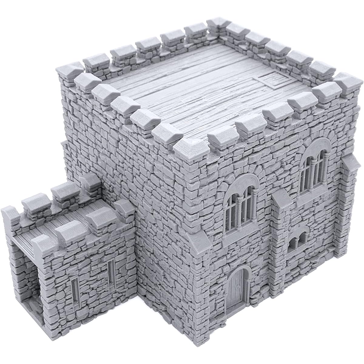 EnderToys Norman Square Keep by Printable Scenery 3D Printed Tabletop RPG Scenery and Wargame Terrain 28mm Miniatures
