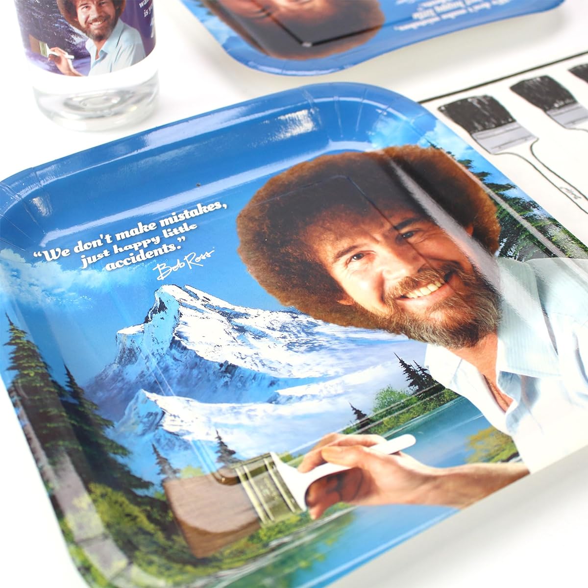 Prime Party Bob Ross Party Supplies (Standard) Classic Happy Birthday Decorations, Graduation, Retirement, Art Party, 66 Piece Set