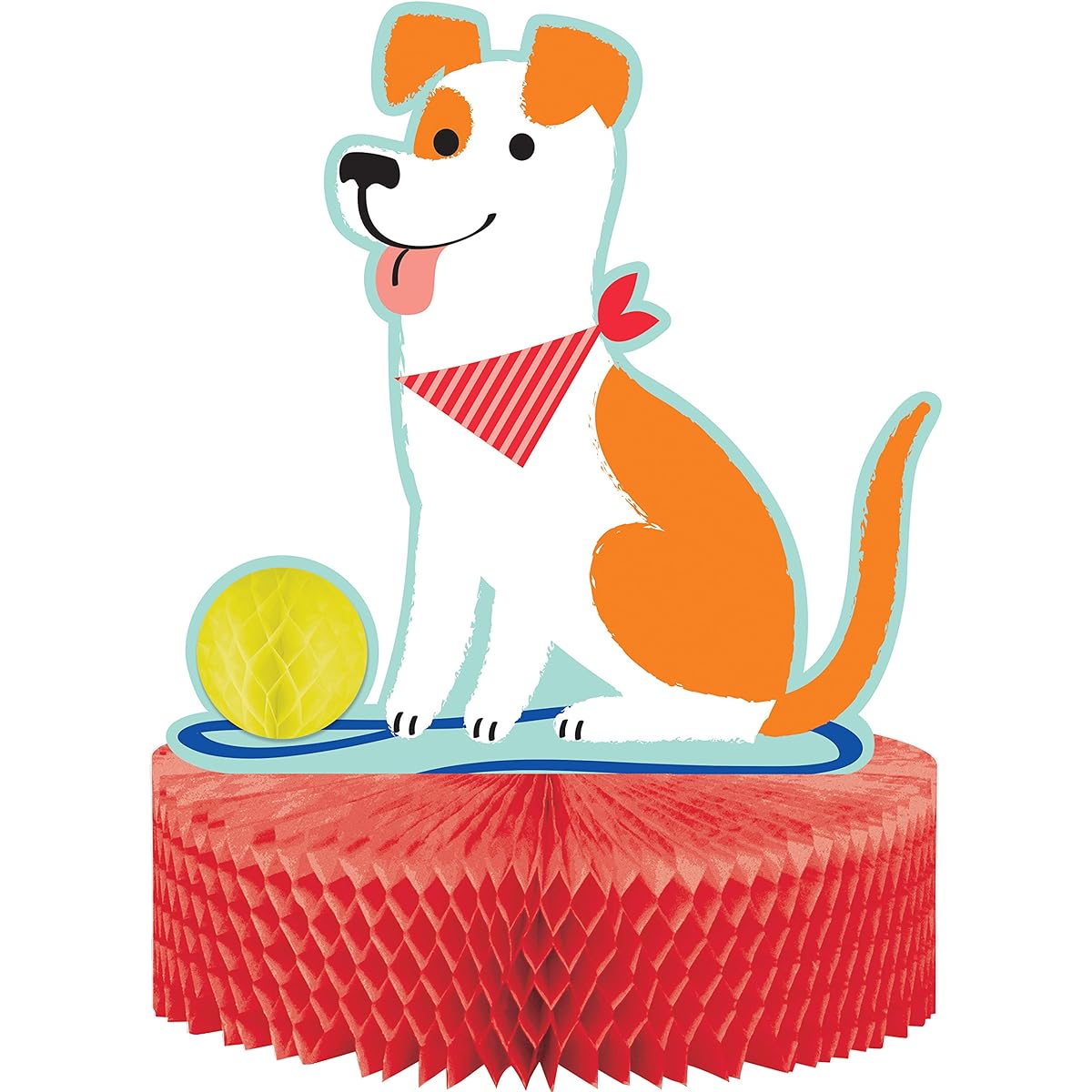 Creative Converting Dog Party Centerpiece, 9" x 12", Red