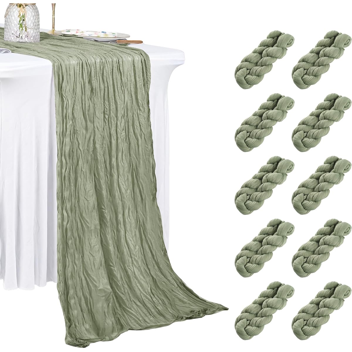 Table runner (moss green)