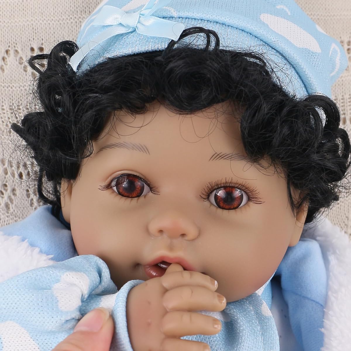 haveahug Reborn Baby Doll 22 Inch Girl with Soft Silicone Vinyl Limbs and Weighted Cloth Body Best Birthday Gift Set for Girls… (Dean)