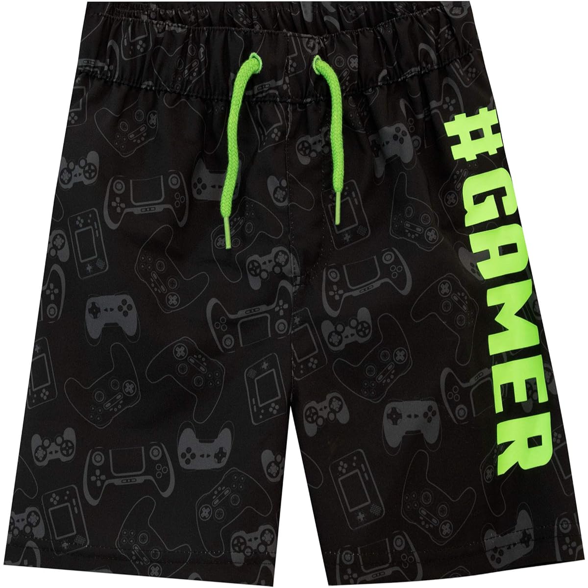 Harry Bear Gaming Swimsuit for Boys Swimming Pool Costume for Black Boys 6-7 Years