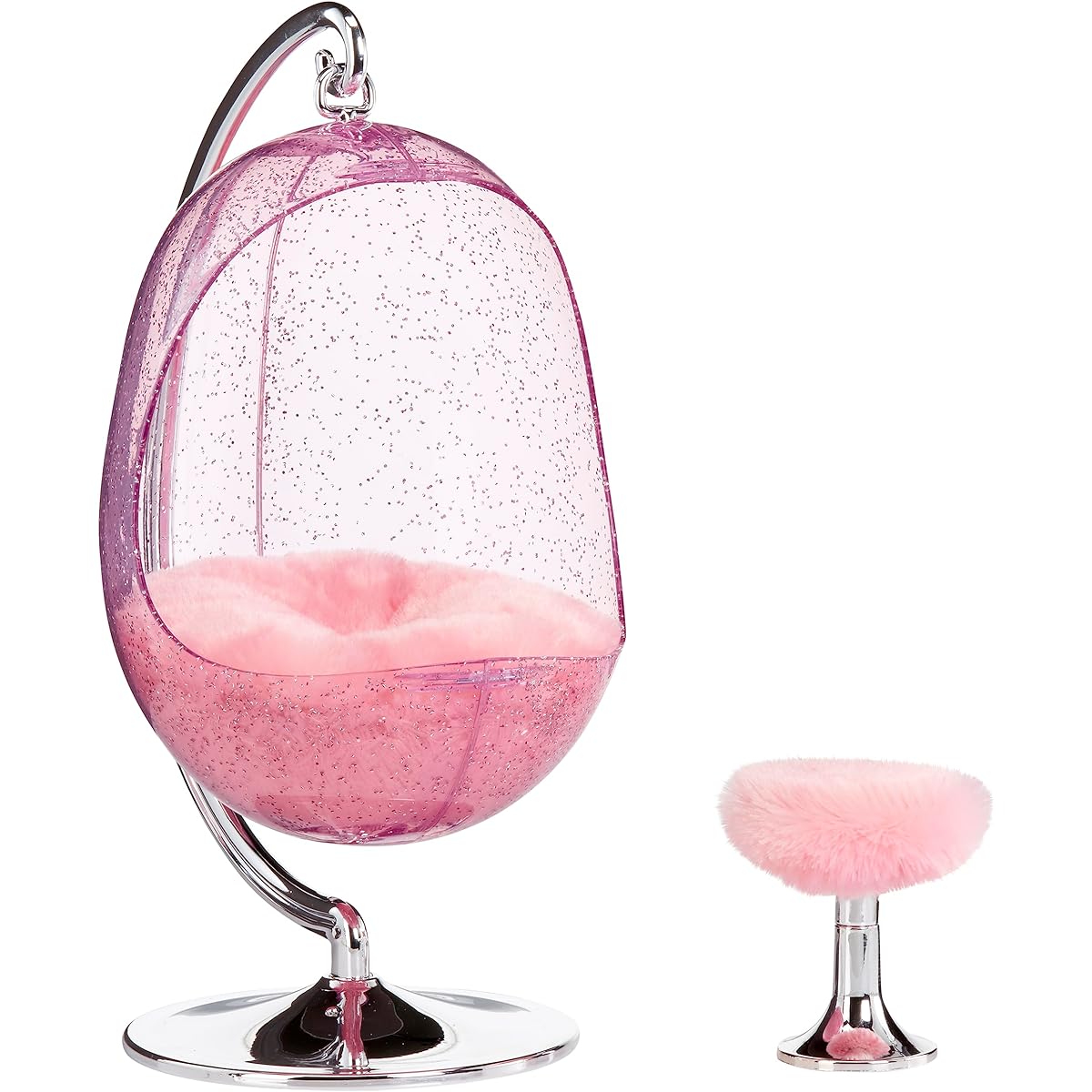 Bratz Funky Fashion Furniture Retro Swing Chair Playset & Display with Footrest, Swings Back and Forward, Fits Dolls up to 12" Tall, Y2K Nostalgia, Collectible, Ages 6 7 8 9 10+