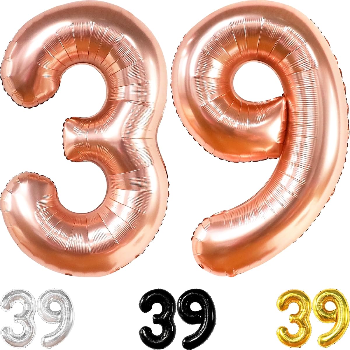 KatchOn Rose Gold Balloons Number 39 Giant 40 Inch 39th Birthday Balloons for Women 39th Birthday Decorations Rose Gold 39 Balloons Rose Gold Balloons 39th Birthday Decorations